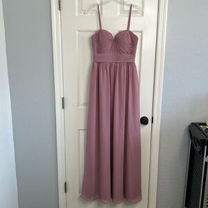 Azazie | Dresses | Azazie Size 4 Vintage Mauve Bridesmaid Dress Sweetheart  Neck Chiffon | Poshmark